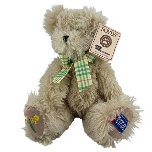 Boyds Bears Other - Boyds Special Edition Daffodil Days Bear American Cancer Society Plush Toy